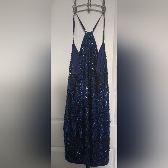 Sequin Navy Blue Prom / Cocktail Dress NWT - Picture 2 of 5